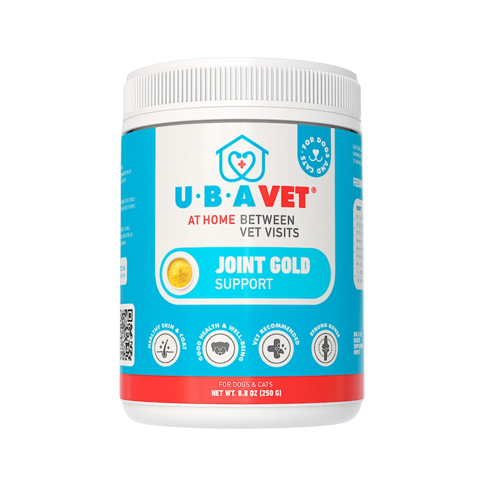 UBAVET Joint Gold Support Powder for Dogs & Cats, 8.8 oz