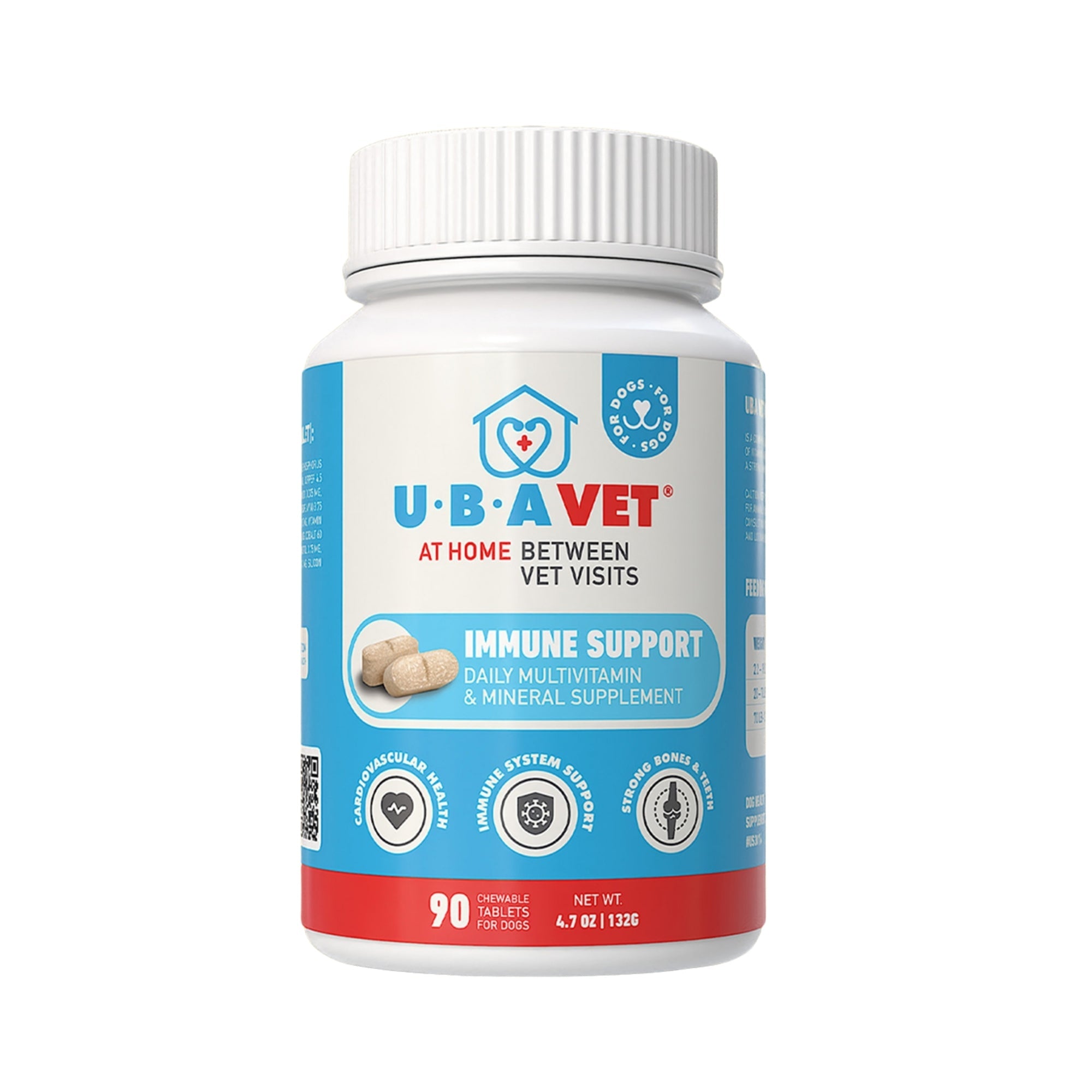 UBAVET Immune Support Daily Multi-Vitamin for Dogs, 90 Tablets
