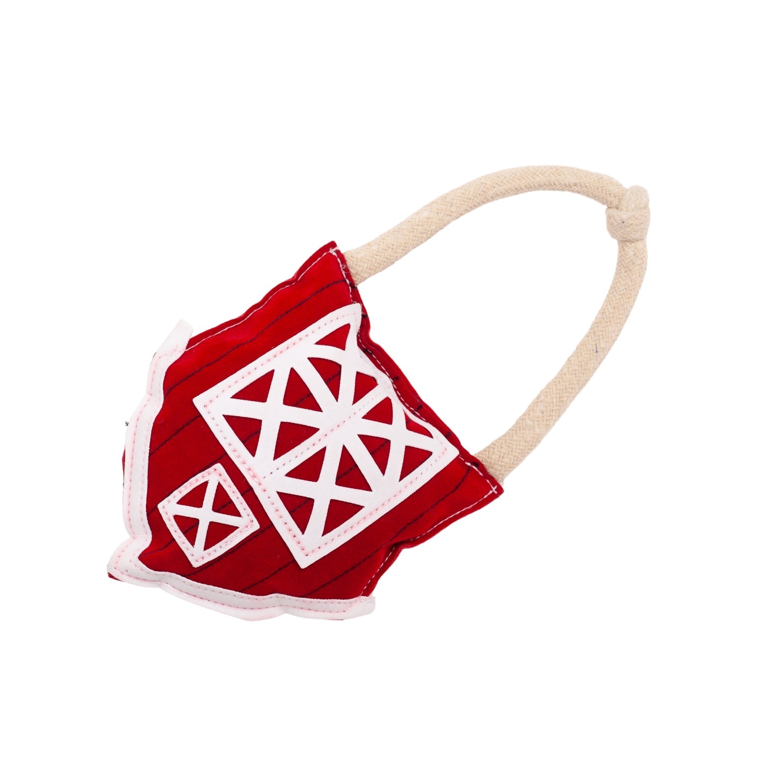 Country Living Faux Leather Red Barn Dog Chew Toy