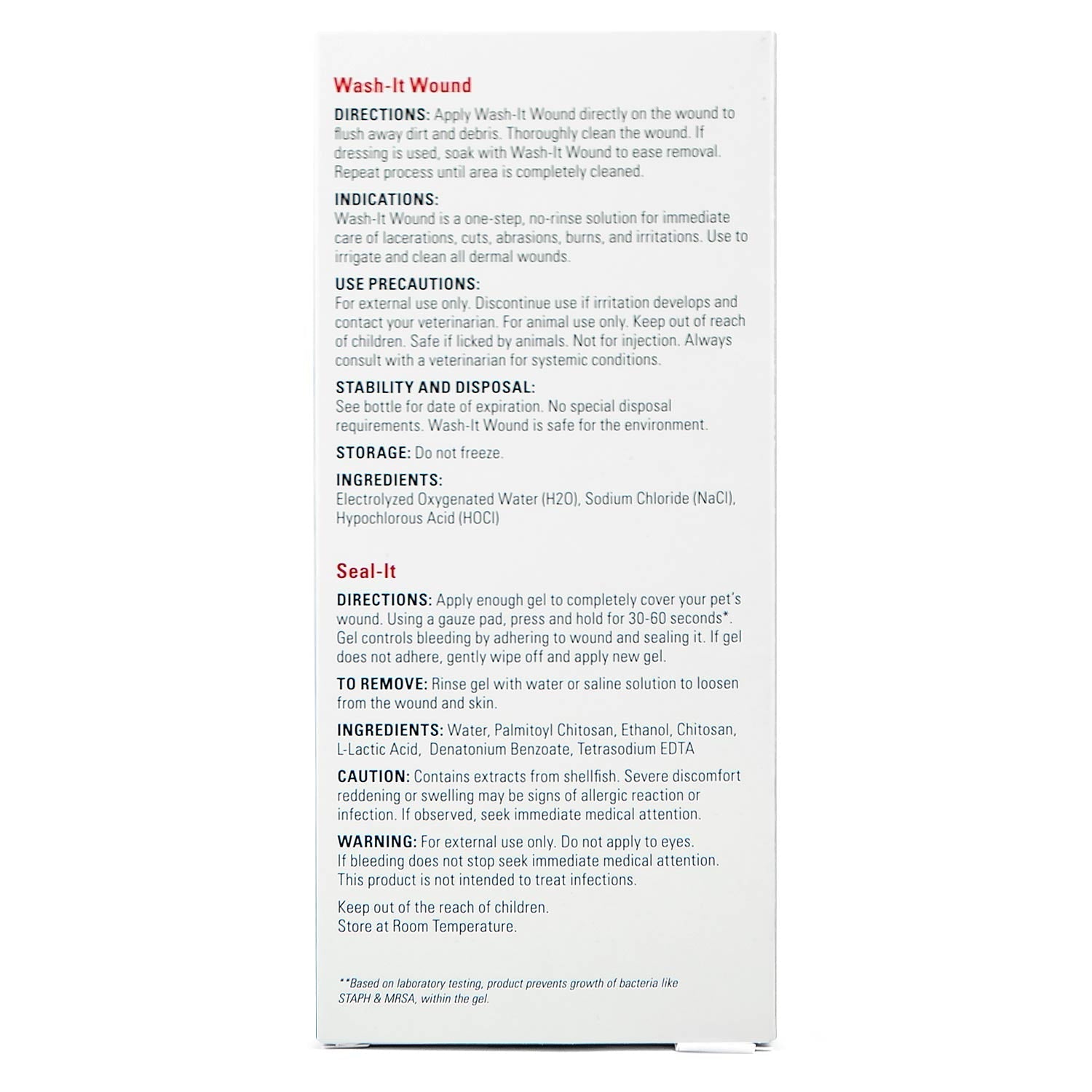 Wash It Pet Wound Wash and Seal It Pet Wound Gel Combination Pack