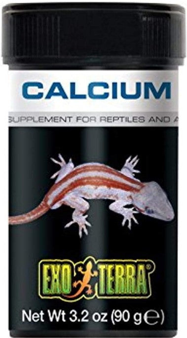 Exo Terra Calcium Powder: Ultra Fine, High Calcium Formula Supports Bone Health, Growth, And Metabolism. Perfect For Insects, Fruits & Veggies 3.2 Oz.